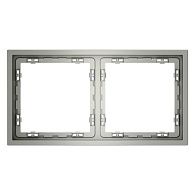 Рамка пластиковая Voltum S70 на 2 поста, сталь пластик Soft touch VLS100205