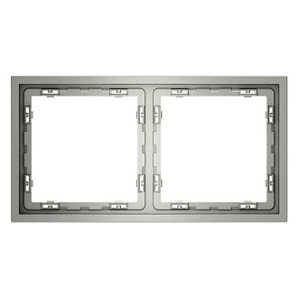 Рамка пластиковая Voltum S70 на 2 поста, сталь пластик Soft touch VLS100205