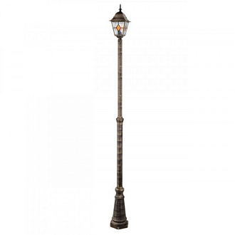 Уличный светильник 18*18*225 см, 1*E27 коричневый Arte Lamp Madrid A1542PA-1BN