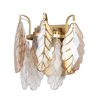 Бра 23 см, Crystal Lux TREVI AP2 BRASS, латунь