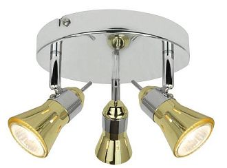 Люстра Ø210 x H140, мм, 3*15W (45W), CH+GD(Хром + Золото) Sfera Sveta 1085987/3C CH+GD