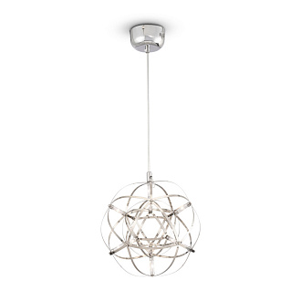 Подвесной светодиодный светильник 25 см Freya Amber FR5099PL-L6CH, 8W LED, 3000K, хром