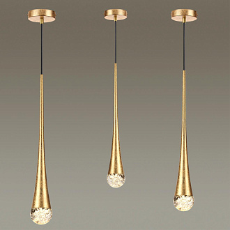 Подвесной светодиодный светильник Odeon Light Gota 4278/1, золотое фольгирование
