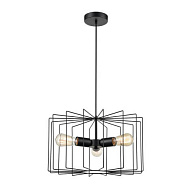Подвесной светильник  44*145 см, 3*E27 черный Vele Luce Mascot VL5332P03