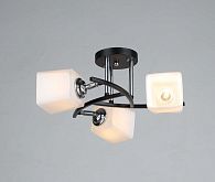 Люстра Ø410 x H180, мм, 3*40W (120W), BK+CR (Черный+Хром) Rilon 5168/3 BK+CR