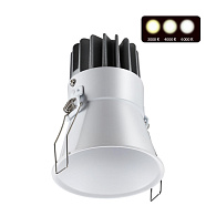 Светодиодный светильник 8 см, 12W, 3000-6000K, Novotech Lang 358908, белый