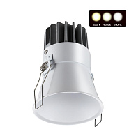LED светильник 8 см, 12W, 3000-6000K, Novotech Lang 358908, белый, вр 6,8 см