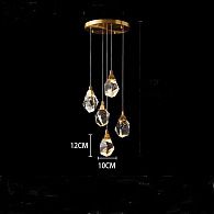 Подвесной светильник CRISTEL ONE D31 26*35*35 см, 5*LED*5W, 3000, 4000, 5000K, ImperiumLoft CRISTEL-ONE01, Латунь