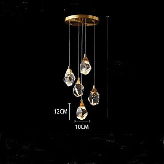 Подвесной светильник CRISTEL ONE D31 26*35*35 см, 5*LED*5W, 3000, 4000, 5000K, ImperiumLoft CRISTEL-ONE01, Латунь