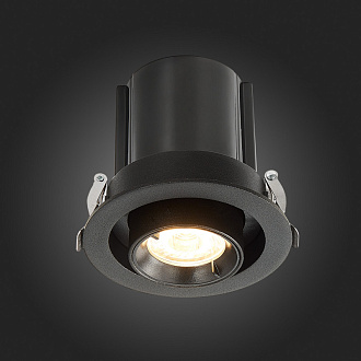Встраиваемый светильник 9 см, 12W 3000K ST LUCE Встраиваемые светильники ST702.338.12 Черный, вр 7,5 см