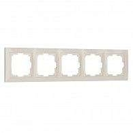 W0052003 Рамка на 5 постов Snabb basic, слоновая кость Werkel, 4690389161469