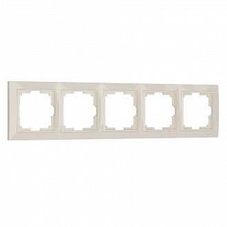 W0052003 Рамка на 5 постов Snabb basic, слоновая кость Werkel, 4690389161469