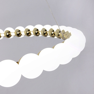 Подвесная люстра 80*158,5 см, 52W, Favourite HELMET 4590-8P латунь, белый акрил