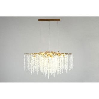 Подвесная люстра 100*50*80-180 см, 10*G9, 5W, Aployt PAULINA APL.848.23.10, золотой