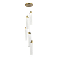 Светильник подвесной CHAMPAGNE 5*LED*12W 4000K ST LUCE SL6236.303.05 латунь