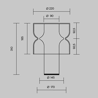 Настольная лампа *22*-31 см, *LED*9W, 3000K, Maytoni Vetro MOD485TL-L9AM3K, Латунь