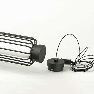 Линейно-подвесной светильник 107*25-170 см, 1*LED, 17W, 3000K, Lussole Howard LSP-7349, черный