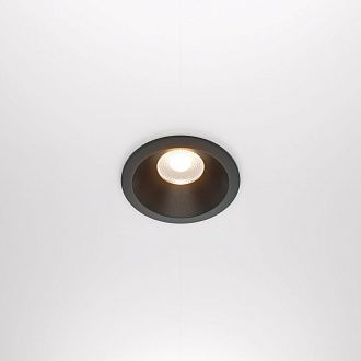 Встраиваемый светильник DL034-01-12W2.7K-B **-8,5 см, *LED*12W, 2700K, Maytoni technical Zoom DL034-01-12W2.7K-B, Черный, вр 7,5 см