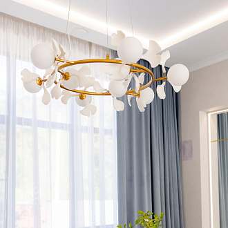 Люстра 100*150 см, 4*G9, 10 м2 Kink Light Аста KIN07867-4AS,33 золото