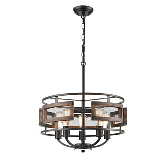 Подвесная люстра  53*130 см, 5*E27 черный Vele Luce Legion VL6272P05