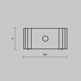 Комплект креплений (для профиля 35×35) 4 шт., ALM-3535A-MT 642032, 2*4*2 см, Maytoni Led Strip 642032, Серебро