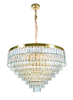 Люстра Ø800 x H550, мм, 18*40W (720W), GOLD+CLEAR (Золото + Прозрачный Хрусталь) NewRgy 2752E/18A GOLD+CLEAR