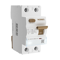 W912P404  Устройство защитного отключения 1P+N 40 А 300 mA  AC 6 kA Werkel, 4690389202803