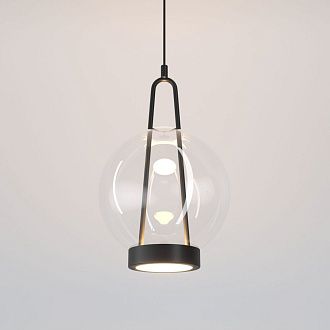 Подвесной светильник 20*20*40-120 см, LED*15W, 3000K, Eurosvet Frasco 50267/1 LED, черный, a069346