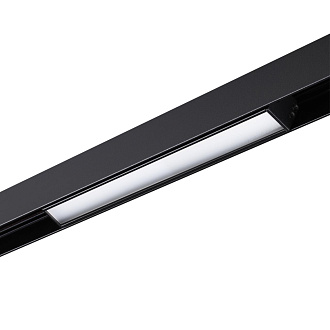 Трековый светильник 25 см для низковольного шинопровода Novotech Flum 358410, 12W LED, 4000K, черный