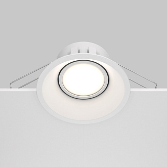 Светильник, 9 см, белый,  Maytoni Dot DL028-2-01W, встраиваемый