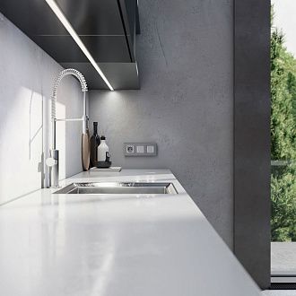 W0032965/ Рамка на 3 поста Slab (серебро софт) Werkel 4690389193460