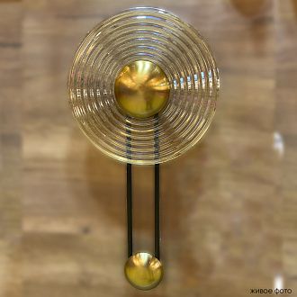Бра 54 см, 8W, 3000K, Crystal Lux CANCION AP8W LED, черный-латунь