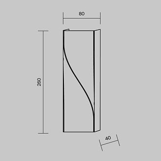 Настенный светильник Maytoni LED Twist O040WL-L11B3K, 11W LED, 3000K, черный