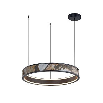 Подвесная люстра 59*20-150 см, 1*LED, 40W, 4000K, Favourite Lago 4598-1P, черный матовый