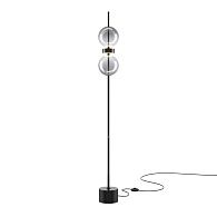 Торшер 146 см, 15W, 3000K, Maytoni Double Moon MOD478FL-L15B3K, черный