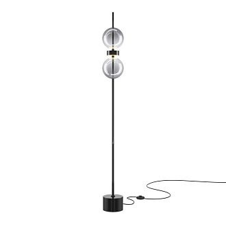 Торшер 146 см, 15W, 3000K, Maytoni Double Moon MOD478FL-L15B3K, черный