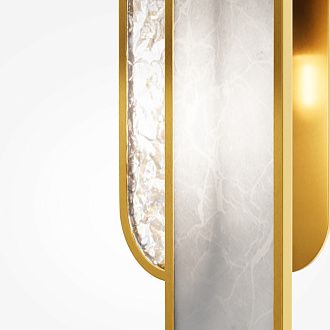 Бра 17,5*13*67 см, 2*E14, Maytoni MARMO MOD099WL-02G2 латунный