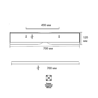 Накладной светильник *70*12 см, LED, 120W, 3000K-6000K Sonex Coraggio 7721/120L, черный