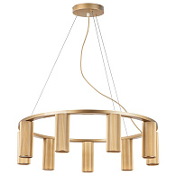 Люстра подвесная 65*16 см, 9*GU10*45W, Шампань Lightstar Roma 718093