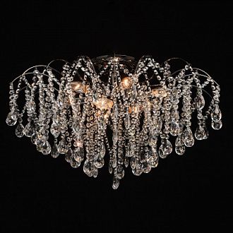 Люстра 72*45 см, 9*E14 перламутровый черный/прозрачный MW-Light Бриз 464018809