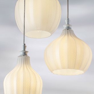 Люстра 40*37-150 см, 3*E27, 18W, Lightstar Rocco 793236, Белый