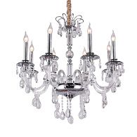 Подвесная люстра Omnilux Meltina OML-88603-08, диаметр 72 см, хром