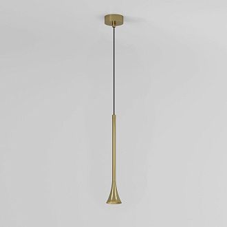 Подвесной акцентный светильник 6*6*142 см, LED, 5W, 3000K, Elektrostandard Hall 50314 LED, латунь