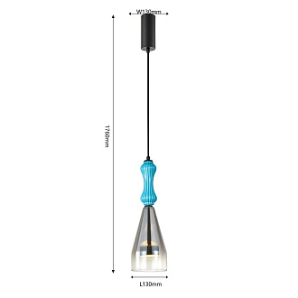 Подвесной светильник 13*180 см, LED, 9W, 4000К, Favourite Dolci 4467-1P черный
