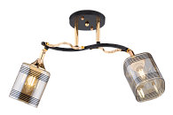 Люстра L580 x W150 x H290, мм, 2*40W (80W), BK+FGD (Черный+Золото) Rilon 4382/2 BK+FG