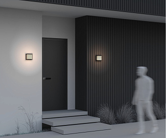 Светильник настенный 16,6*10*16,6 см, LED, 10W, 3000К, Maytoni Downing Street O020WL-L10B3K черный