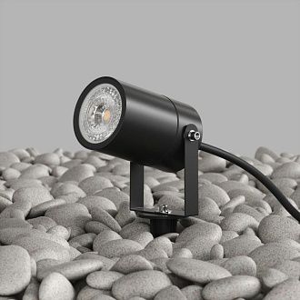 Грунтовый светильник 17*6*9- см, 1*GU10*15W, K, Denkirs MOSS DK9800-BK, черный алюминий
