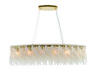 Люстра L1200 x W335 x H300(1600), мм, 14*40W (560W), PLATING BRASS+CLEAR (Латунь + Прозрачный Хрусталь) NewRgy 6079P/14A PLATING BRASS H+CLEAR