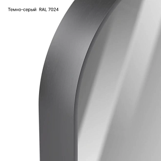 Дизайнерское зеркало круглое Ecliptic в бетонной раме, 60*60 см, фронтальная и задняя подсветка, 4000-4500K, сенсорная кнопка