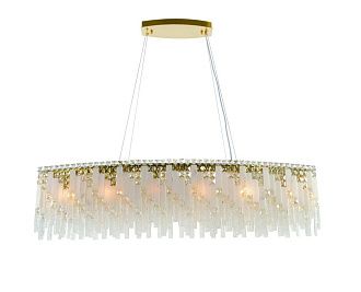 Люстра L1200 x W335 x H300(1600), мм, 14*40W (560W), PLATING BRASS+CLEAR (Латунь + Прозрачный Хрусталь) NewRgy 6079P/14A PLATING BRASS H+CLEAR